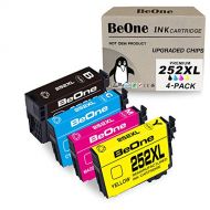 BeOne Remanufactured Ink Cartridge Replacement for Epson 252 XL 252XL T252 T252XL 4-Pack to Use with Workforce WF-7720 WF-3640 WF-7710 WF-3620 WF-7110 WF-7620 WF-7610 WF-7210 WF-36