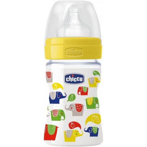 치코 Chicco Baby Bottle Wellbeing Polypropylene with Teat-Rubber Decorated 150ml