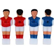 Phinacan 4Pcs Foosball Men Replacement Soccer Table Player Football Players Parts (Red+Blue)