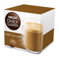 Nestle Nescafe Dolce Gusto Coffee Pods - Cafe au Lait Flavor - Choose Quantity (3 Pack (48 Capsules))