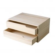 GYZS storage box Desktop Drawer Storage Box Office Book File Multi-Function Drawer Rack Space Science Solid Wood (Color : Natural)
