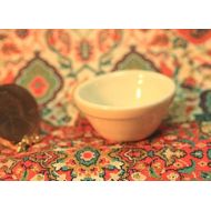 Dollhouse Miniature Stoneware Look Mixing Bowl in Creme