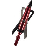 RAGE Chisel Tip 2 Blade Broadhead, 100 Grain with Shock Collar Technology - 3 Pack, Red, Model:65100