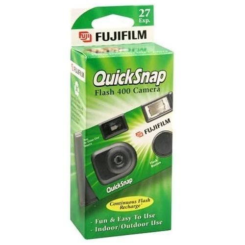 후지필름 Fujifilm QuickSnap Flash 400 Disposable 35mm Camera (1 Pack) Bonus Hand Strap + Quality Photo Microfiber Cloth