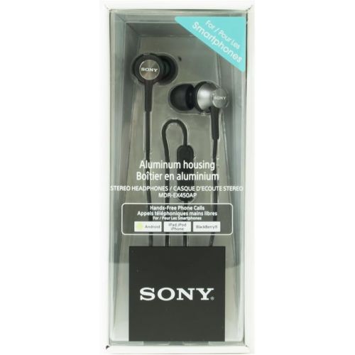 소니 [아마존베스트]Sony MDREX450AP Earphones with Aluminium Housing and Smartphone Control - Black