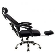 WH-office chair Office Computer Chair, Ergonomic Swivel Chair Foldable Pull-Out Mat Active Headrest Office Chair, Home Reclining Chair (Color : A)