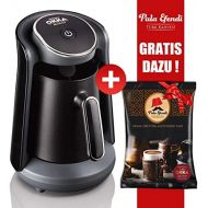 Arzum OKKA Minio Kaffeemaschine Schwarz Chrom + Pala Efendi Tuerk Kahvesi GRATIS DAZU