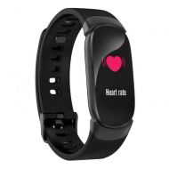 ACCDUER Waterproof Smart Band, Heart Rate Monitor Wristband Bracelet, Pedometer IP67 Waterproof Sleep Monitoring Pedometer for Women and Men,Black