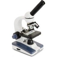 Celestron ? Celestron Labs ? Monocular Head Compound Microscope ? 40-400x Magnification ? Adjustable Mechanical Stage ? Includes 10 Prepared Slides