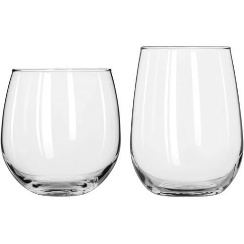  [아마존베스트]Libbey Stemless 12-Piece Wine Glass Party Set for Red and White Wines