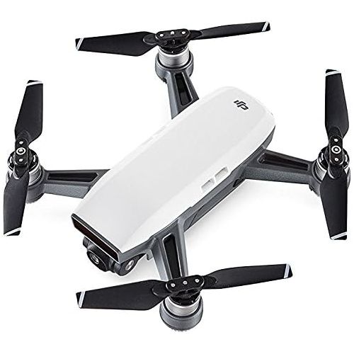 디제이아이 DJI Spark Portable Mini Quadcopter Drone Alpine White Bundle with Sandisk 32GB Memory Card, 16GB Flash Drive, Camera Bag for DSLR and Paintshop Pro 2018