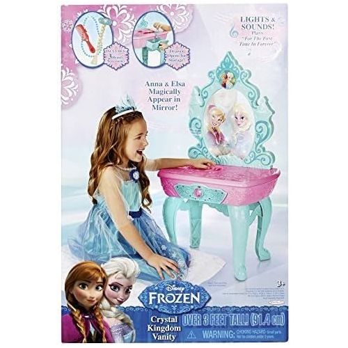 디즈니 Disney Frozen Crystal Kingdom Beauty Vanity Playset with 7 Glam Hair Styling Beauty Accessories