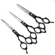 Fenice 6.5/7.0 Pet Scissors for Dogs Professional Grooming Scissors Kit Thinning+Curved+Cutting Set