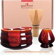 Goodwei Japanisches Matcha Komplett-Set mit hochwertiger Teeschale (Burashi, 80)