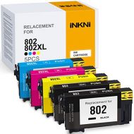 INKNI Remanufactured Ink Cartridge Replacement for Epson 802 802XL T802XL for Workforce Pro WF-4730 WF-4734 WF-4740 WF-4720 EC-4020 EC-4030 EC-4040 Printer Ink (Black, Cyan, Magent