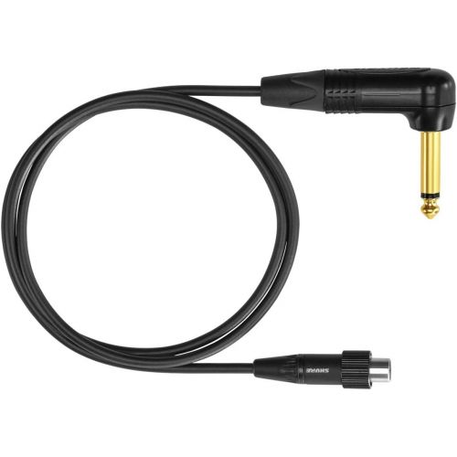  Shure WA307 3’ Premium Guitar Cable, with Right Angle ¼ Inch Neutrik Connector