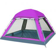 DLLZq Automatic Pop Up Tent，Outdoor Camping Beach Waterproof and UV Protection Breathable Fishing Picnic 3-4 Person,Purple