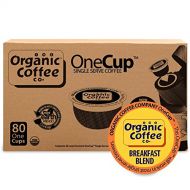 THE ORGANIC COFFEE CO. The Organic Coffee Co. OneCup Breakfast Blend (80 Count) Single Serve Coffee Compatible...