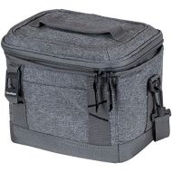 CleverMade Collapsible Soft Cooler Bag Tote - Insulated 6 Can Leakproof Small Cooler Box with Bottle Opener and Shoulder Strap for Lunch, Beach, and Picnic - Grey