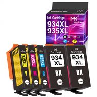 MM MUCH & MORE Compatible Ink Cartridge Replacement or HP 934 XL 935 XL 934XL 935XL for OfficeJet 6230 6830 6835 6836 6800 6812 6815 6820 6822 6825 Printers (5-Pack, 2 Black, Cyan,