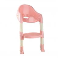 Trainer JBHURF Folding portable child toilet seat ring ladder Multifunction Baby stepped auxiliary toilet - pink Suitable for children 6 months - 6 years old (Color : Pink)