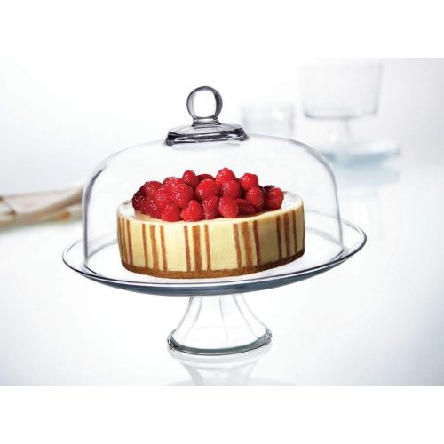  Anchor Hocking Presence Cake Plate with Dome, Set of 1
