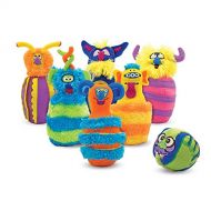 Melissa & Doug Monster Bowling Game (Plush 6-Pin Bowling Game with Carrying Case, Weighted Bottoms, 7 Pieces, 9” H x 8.5” W x 7” L, Great Gift for Girls and Boys - Best for 2, 3, a