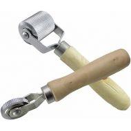 2pcs Wooden Handle Patch Tyre Retreading Repair Pinch Roller Hand Tool Set