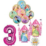 Mayflower Products Disney Princess Party Supplies 3rd Birthday Balloon Bouquet Decorations with 8 Princesses