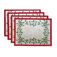 Lenox Golden Holly 13 inch by 19 inch Placemat, Set of 4