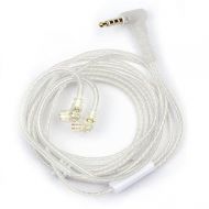 Linsoul 3.5mm Plug 2 Pin Detachable OFC Braided Cable for KZ ZS10 Pro Earphones(with mic)