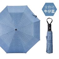 ZZSIccc Parasol Fully Automatic Umbrella Dual-Use Folding Sunshade Sun Umbrella A Automatic Denim Blue