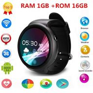 XIAYU Fitness Tracker Smart Watch, Heart Rate Monitor Built-in Voice Search Support 3g Network Sim Card WiFi GPS Bluetooth iOS Android Phone,Black