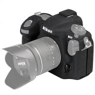 STSEETOP Nikon D500 Case, Professional Silicone Rubber Camera Case Cover Detachable Protective for Nikon D500 (Black)