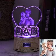 [아마존베스트]Repin Personalized Customized 3D Crystal Glass Photo Picture Etched Engraved with Your Own Picture，Bluetooth - Colorful music lights Birthday, Wedding Gift, Mothers Day,Fathers Day，Valen
