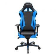 DXRacer OH/RV001/NB Black & Blue Racing Series Gaming Chair Ergonomic High Backrest Office Computer Chair Esports Chair Swivel Tilt and Recline with Headrest and Lumbar Cushion + W