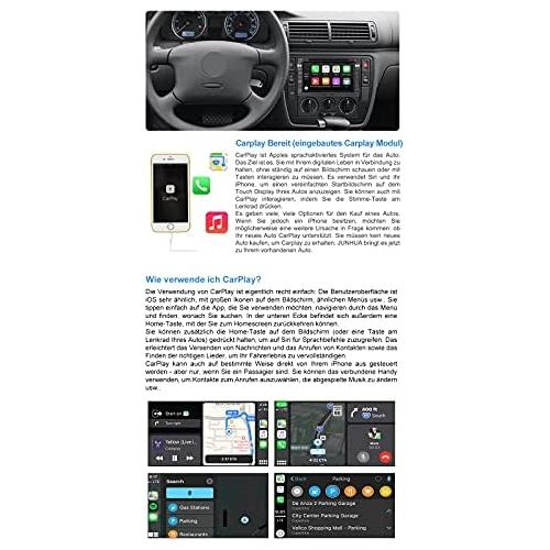  Junhua Android 10.0 Dual FM Tuner Car Radio Built in Android Car + Carplay 2GB + 32GB Rohm DSP Bluetooth 5.0 DVD GPS Navigation for VW Golf 4 Passat B5 Polo Sharan Bora T5 Transporter Lup