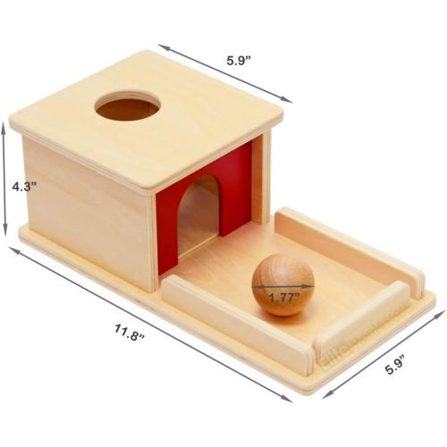  [아마존베스트]Elite Montessori Object Permanence Box with Tray and Ball
