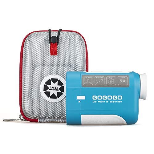  Gogogo Sport 650/900Yard Golf Rangefinder, 6X Magnification Laser Range Finder, with Pinsensor - Flag-Lock - Support Vibration - Slope Calculation- High-Precision Scan - Include Ba