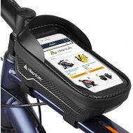 Hikenture Bike Frame Bag for Phone, Waterproof Bike Handlebar Bag, 6.5 Inch Sensitive Touch Screen Top Tube Bike Front Bag, Bicycle Motorcycle Phone Holder for iPhone X/11/12/13 Pr