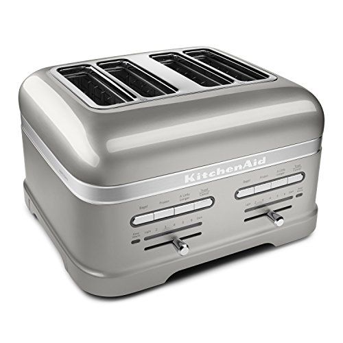키친에이드 KitchenAid KMT4203SR Pro Line Series Sugar Pearl Silver 4-Slice Automatic Toaster