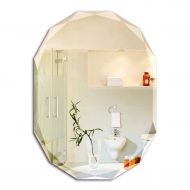 MMLI-Mirrors Bathroom Mirror Multi-Edge Frameless Crystal Diamond Beveled Wall Mounted Vanity Dressing Living Room Bedroom Hallway Unique Shaving (19.7inch x27.5inch,23.6inchx31.5i