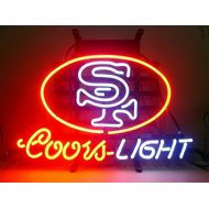 DESUNG Desung New 20x16 San Franciscos SF Sports Team 49ers Coors Light Neon Sign (Multiple Sizes Available) Man Cave Bar Pub Beer Handmade Neon Light FX150