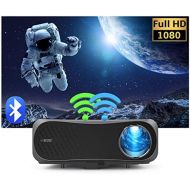 EUG HD 4600 Lumen LCD Video Projector HDMI 1080P Support Max 200 Multimedia Home Theater Projector Built-in Speaker for Gaming Outside Movies LED TV Proyector Compatible with DVD Lapto