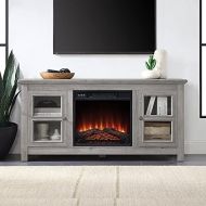 HomeTeks Tv Fireplace Stand Electric Fireplace Tv Stand-Fireplace 55 Inch Tv Stand, Grey Wash-Turn Up The Ambiance of Your Room