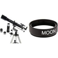 Celestron - PowerSeeker 70EQ Telescope - Manual German Equatorial Telescope for Beginners - Compact and Portable - Bonus Astronomy Software Package - 70mm Aperture & 1.25