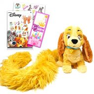 Classic Disney Disney Lady and The Tramp Lady Plush Stuffed Animal Bundle with Dog Plushie with Long Tail, Tattoos, and More (Lady and The Tramp Plush Toys for Kids, Girls)