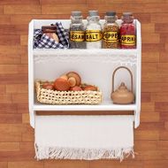 Odoria 1:6 Miniature Kitchen Shelf with Spice Jars Dollhouse Decoration Accessories, B
