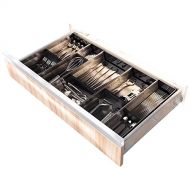 UEniko Vida UENIKA+ [Stainless Steel Edition] Cutlery Tray Adjustable Utensil Organizer Flatware Drawer Dividers Kitchen Storage Organizer (Short-Skinny)
