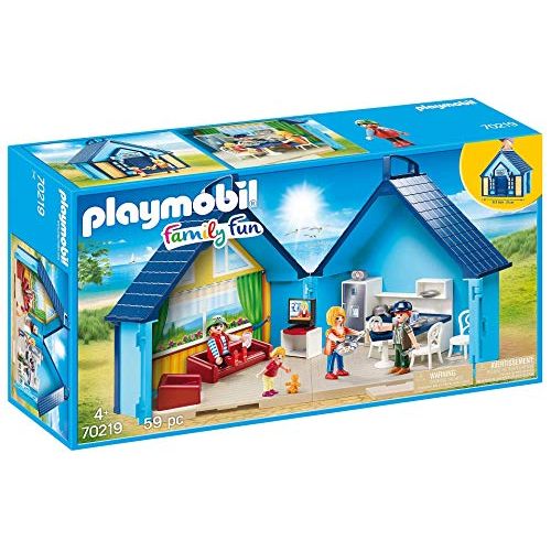 플레이모빌 Playmobil 70219 My Funpark Take Along Vacation - Fun Park Summerhouse Family Take Along Playbox Set House Rare